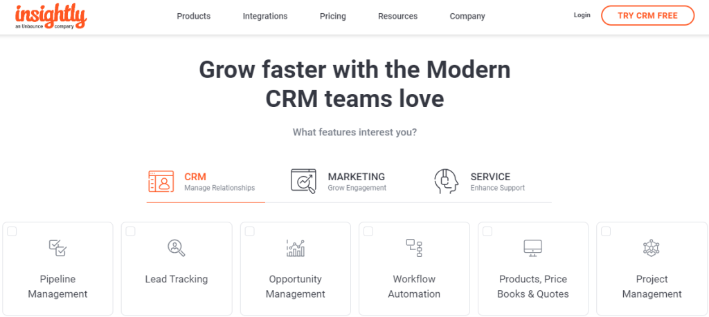 Insightly CRM Software