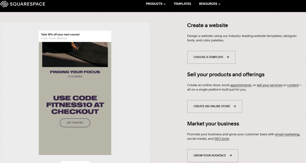 Squarespace - website builder